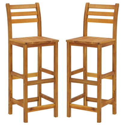 3-tlg. Gartenbar-Set Massivholz Akazie