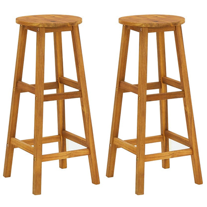 3-tlg. Gartenbar-Set Massivholz Akazie