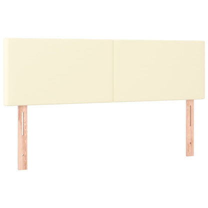 Kopfteile 2 Stk. Creme 72x5x78/88 cm Kunstleder