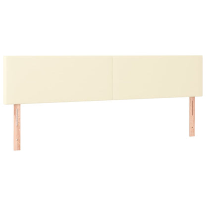 Kopfteile 2 Stk. Creme 90x5x78/88 cm Kunstleder