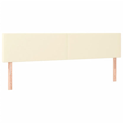 Kopfteile 2 Stk. Creme 100x5x78/88 cm Kunstleder