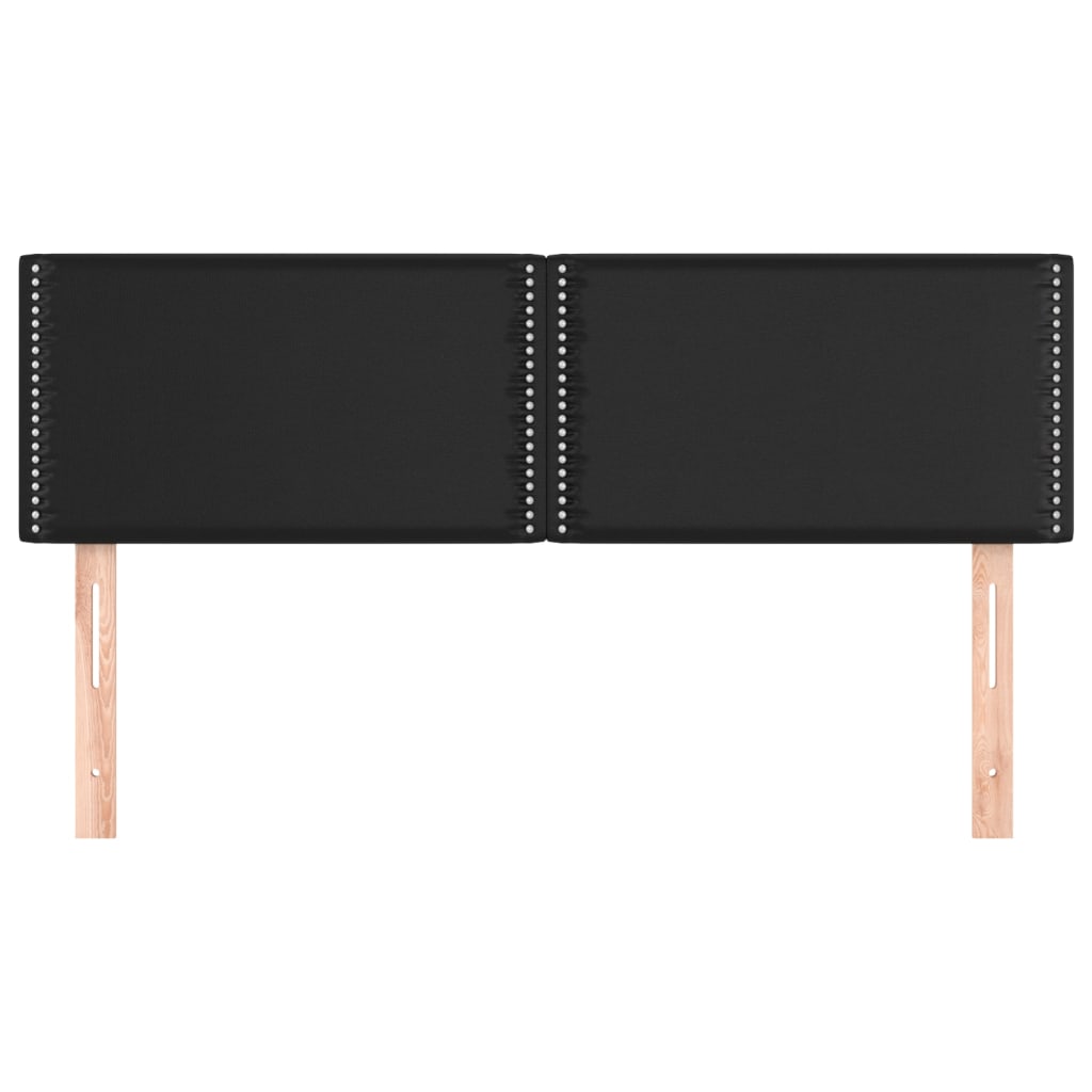 Kopfteile 2 Stk. Schwarz 72x5x78/88 cm Kunstleder