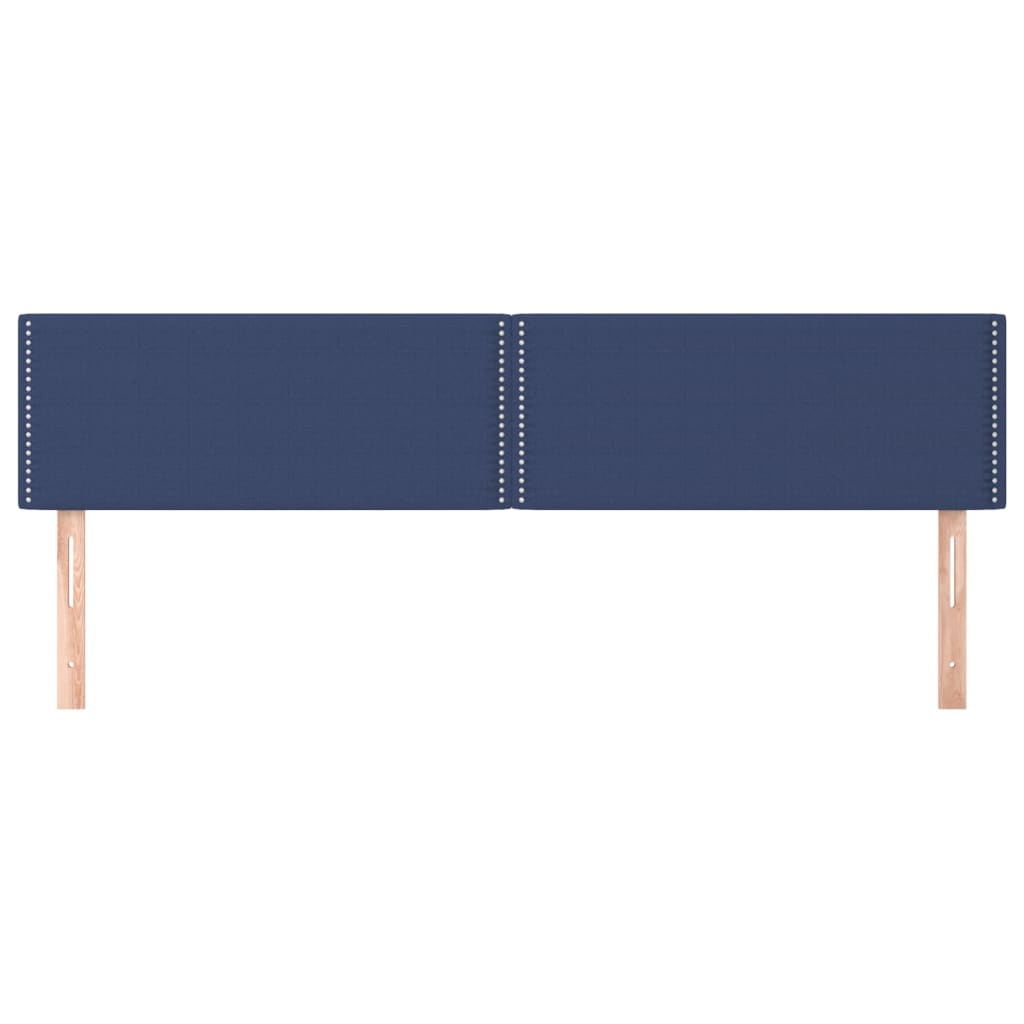 Kopfteile 2 Stk. Blau 80x5x78/88 cm Stoff