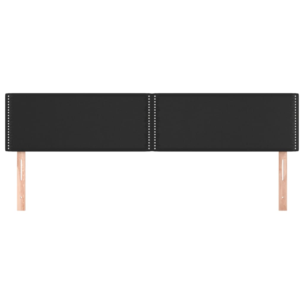 Kopfteile 2 Stk. Schwarz 100x5x78/88 cm Kunstleder