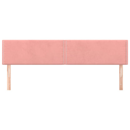 Kopfteile 2 Stk. Rosa 100x5x78/88 cm Samt