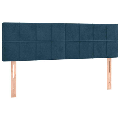Kopfteile 2 Stk. Dunkelblau 72x5x78/88 cm Samt