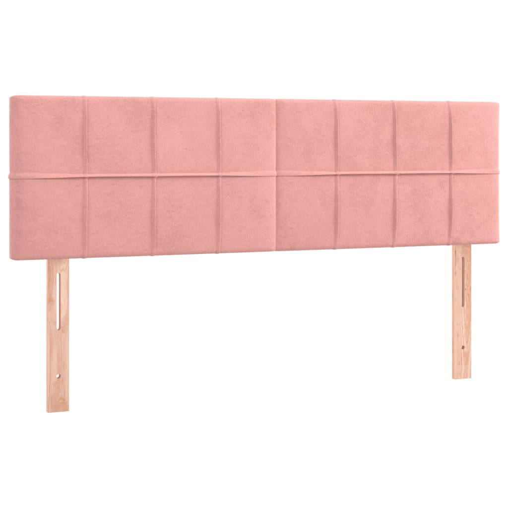 Kopfteile 2 Stk. Rosa 72x5x78/88 cm Samt