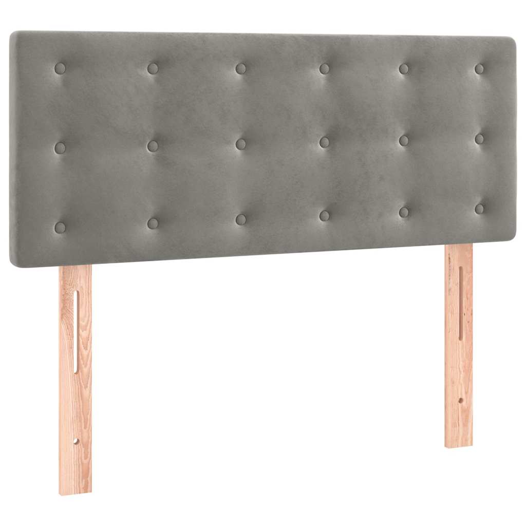 Kopfteil Hellgrau 100x5x78/88 cm Samt