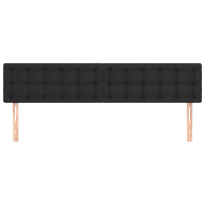 Kopfteile 2 Stk. Schwarz 100x5x78/88 cm Kunstleder