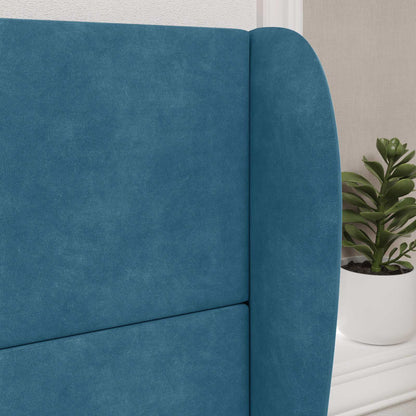 Kopfteil Ohr Blau 80 x 23 x 6 cm Samt