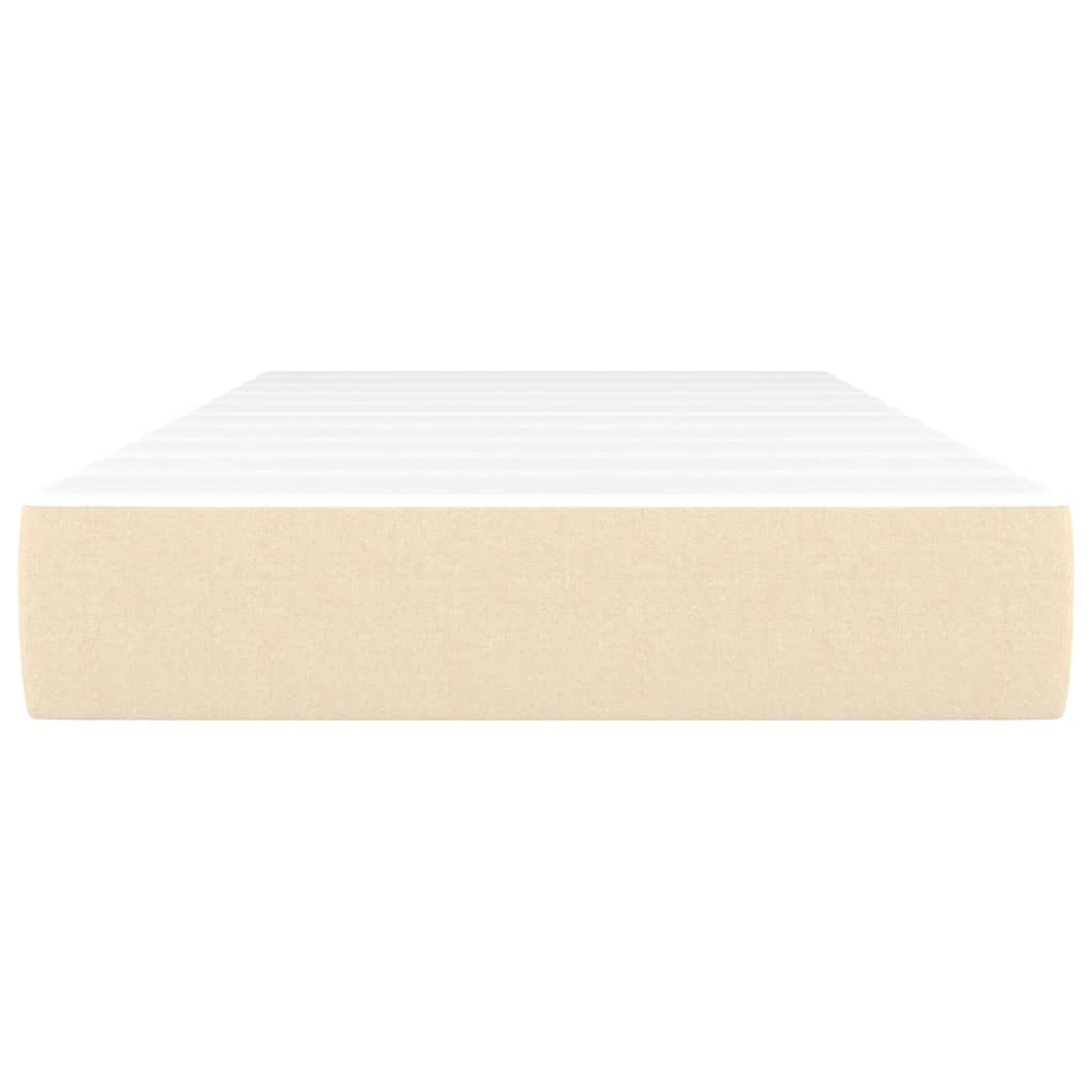 Taschenfederkernmatratze Mittel Creme 90x190x20 cm Stoff