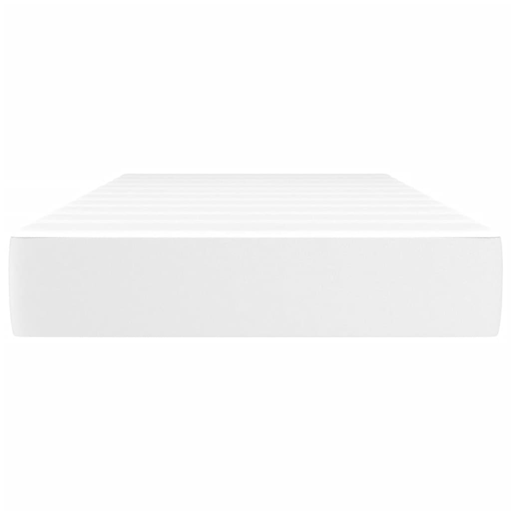 Taschenfederkernmatratze Mittel Weiß 90x190x20 cm Kunstleder