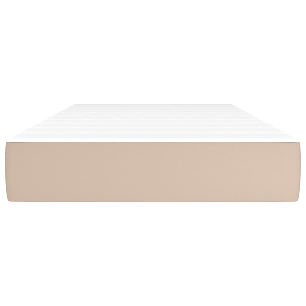 Taschenfederkernmatratze Mittel Cappuccino 90x190x20 cm Kunstleder