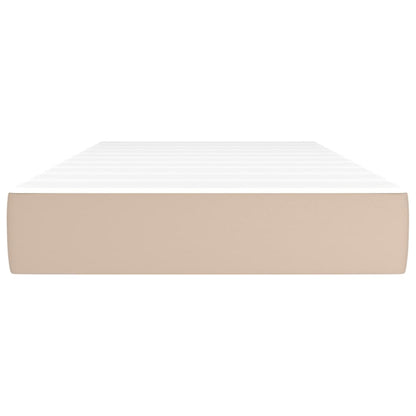 Taschenfederkernmatratze Mittel Cappuccino 90x190x20 cm Kunstleder