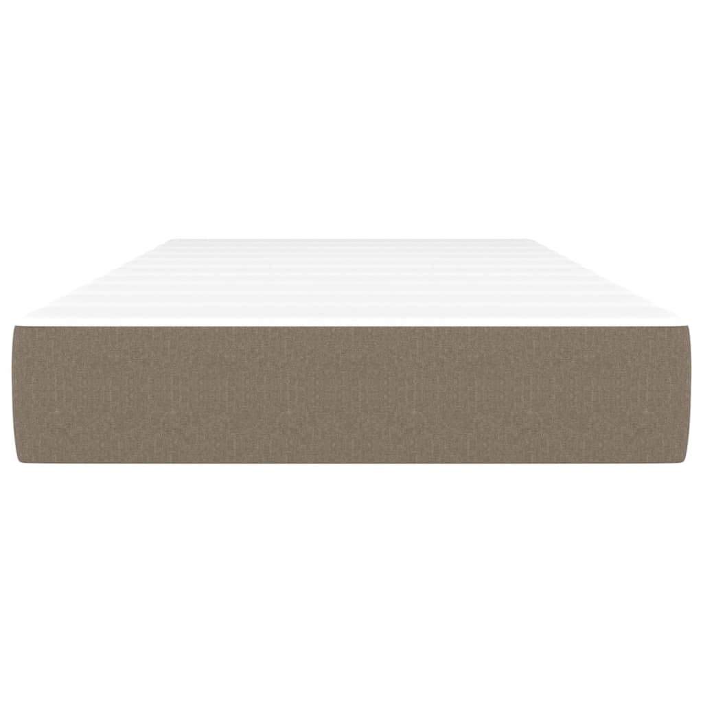 Taschenfederkernmatratze Mittel Taupe 90x200x20 cm Stoff