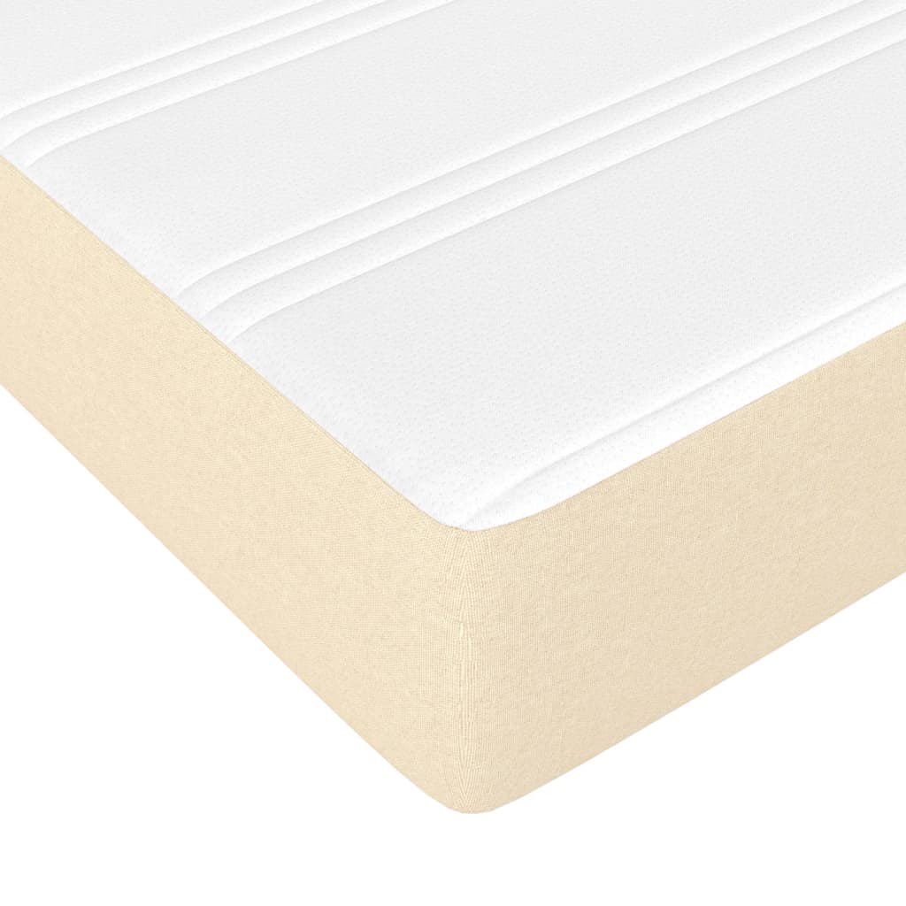 Taschenfederkernmatratze Mittel Creme 90x200x20 cm Stoff