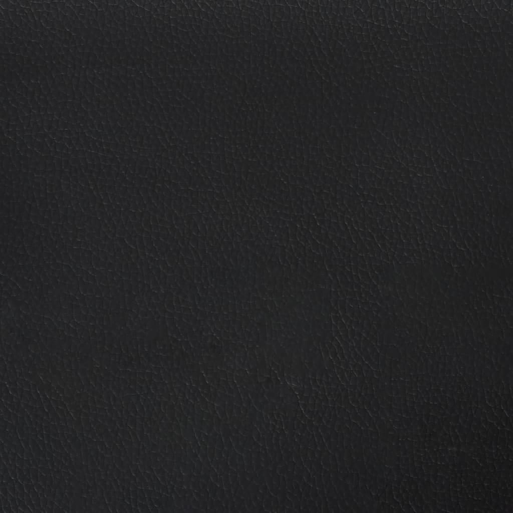 Taschenfederkernmatratze Mittel Schwarz 120x200x20 cm Kunstleder