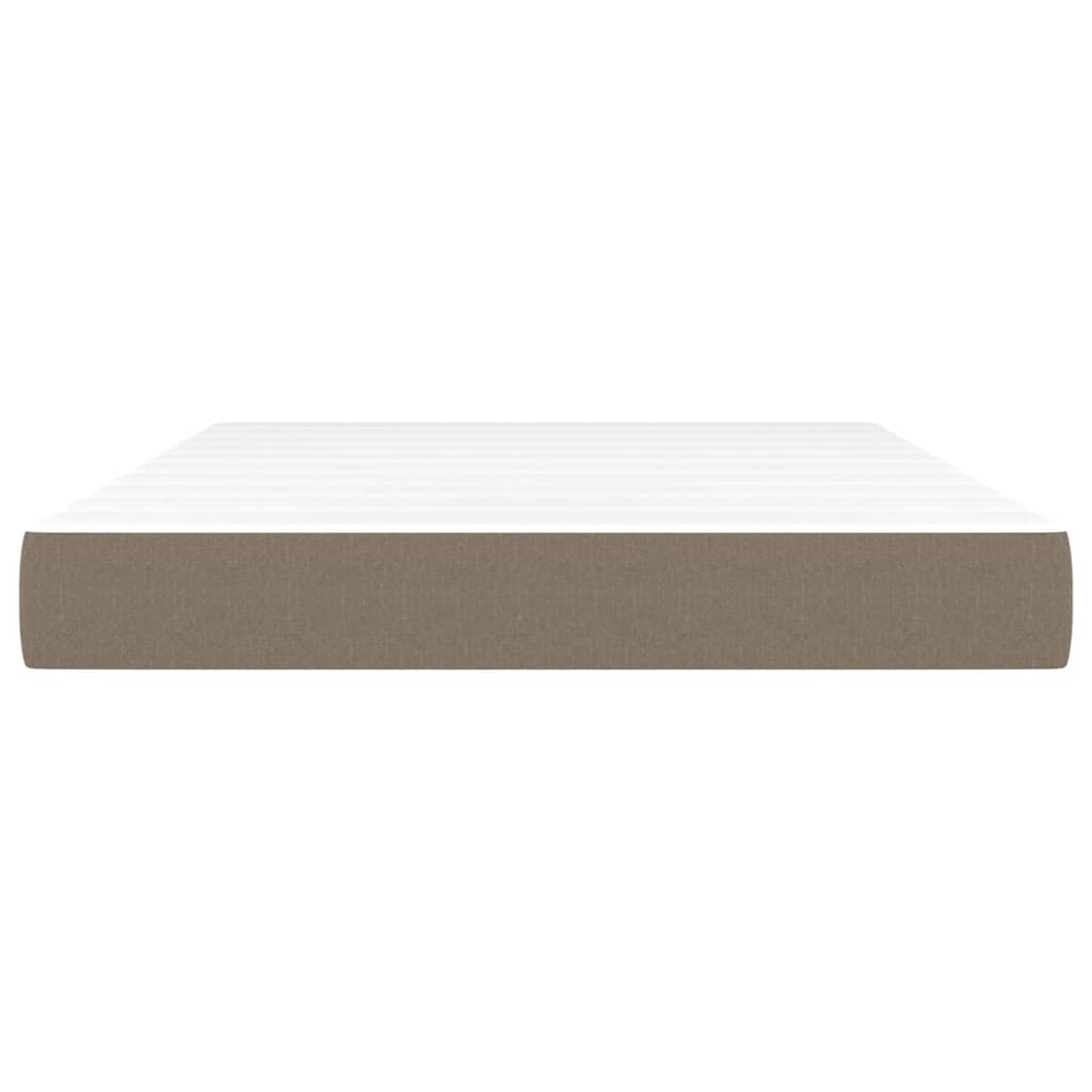 Taschenfederkernmatratze Mittel Taupe 140x190x20 cm Stoff