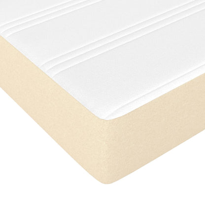 Taschenfederkernmatratze Mittel Creme 140x190x20 cm Stoff