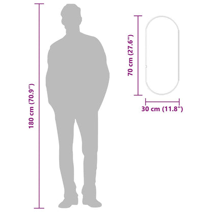 Wandspiegel Silbern 70x30 cm Oval