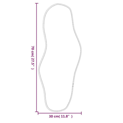 Wandspiegel Silbern 70x30 cm