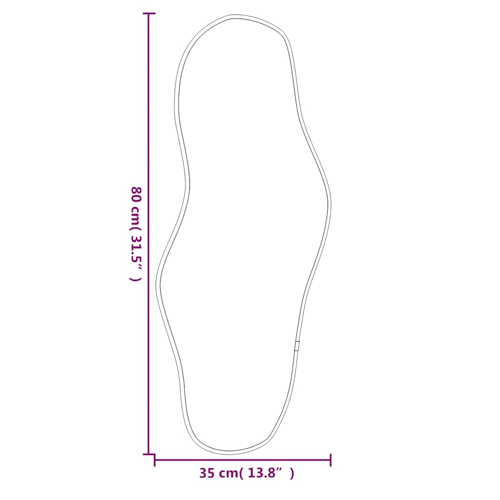 Wandspiegel Silbern 80x35 cm