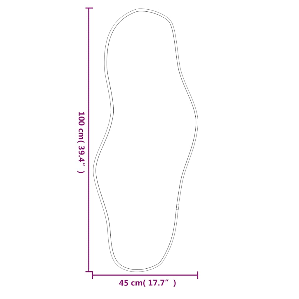 Wandspiegel Silbern 100x45 cm