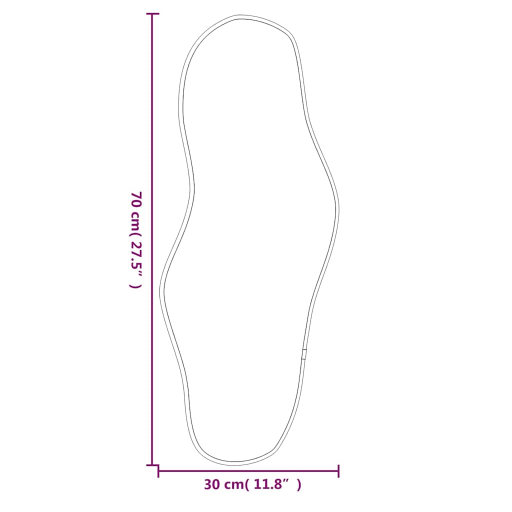 Wandspiegel Golden 70x30 cm