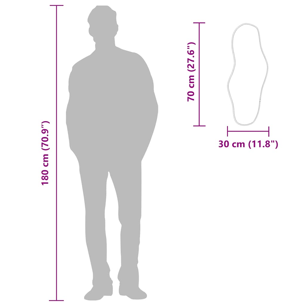 Wandspiegel Golden 70x30 cm