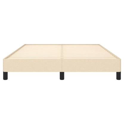Bettgestell ohne Matratze Creme 140x190 cm Stoff