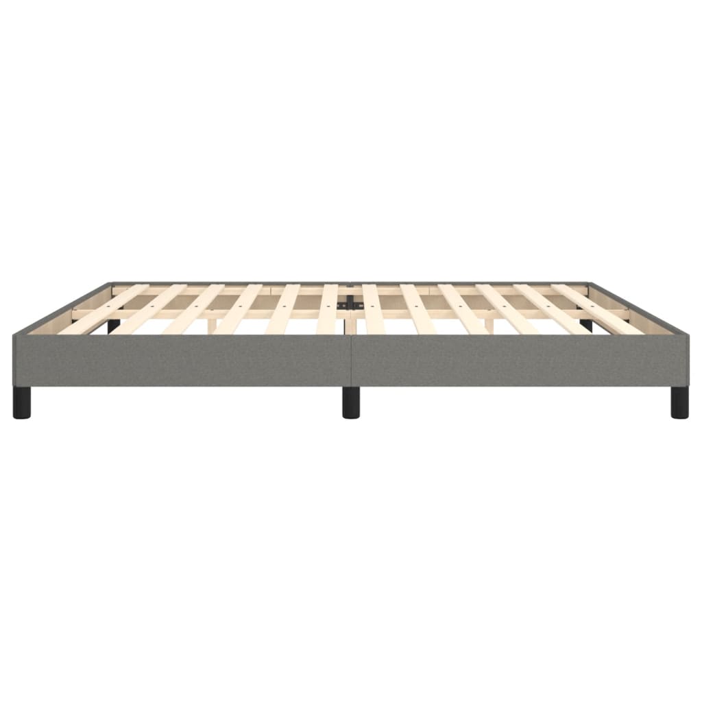 Bettgestell ohne Matratze Dunkelgrau 200x200 cm Stoff