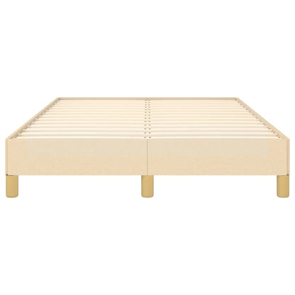 Bettgestell ohne Matratze Creme 120x200 cm Stoff