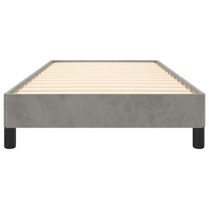Bettgestell ohne Matratze Hellgrau 90x200 cm Samt