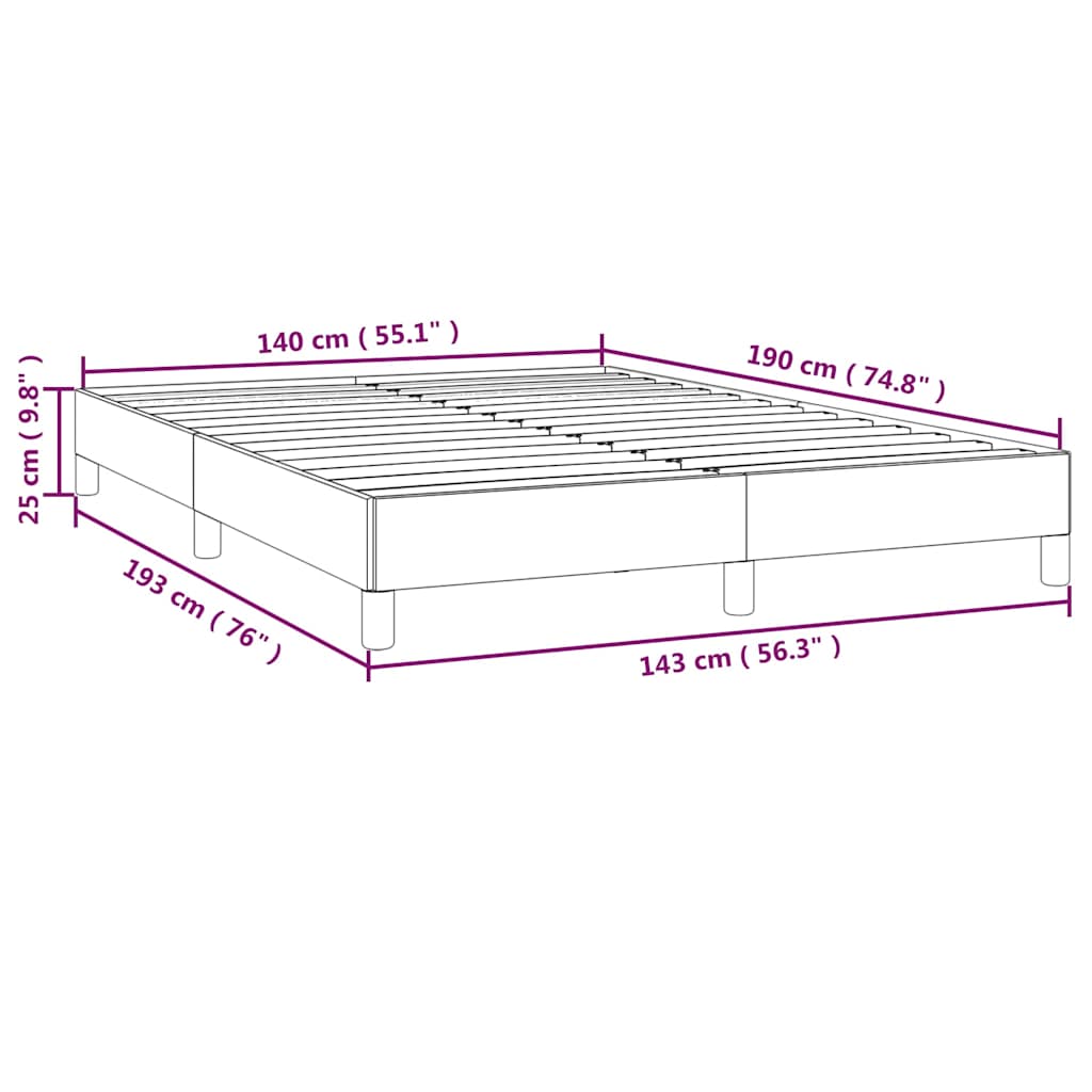 Bettgestell ohne Matratze Dunkelgrün 140x190 cm Samt