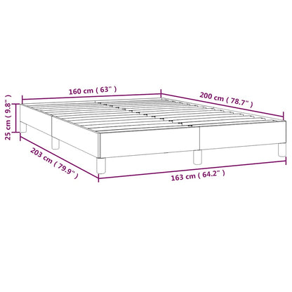 Bettgestell ohne Matratze Dunkelblau 160x200 cm Samt