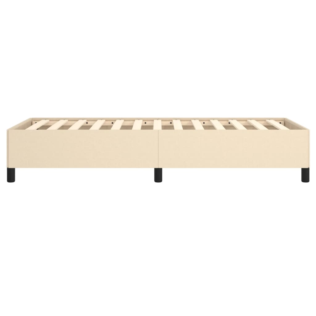 Bettgestell ohne Matratze Creme 80x200 cm Stoff