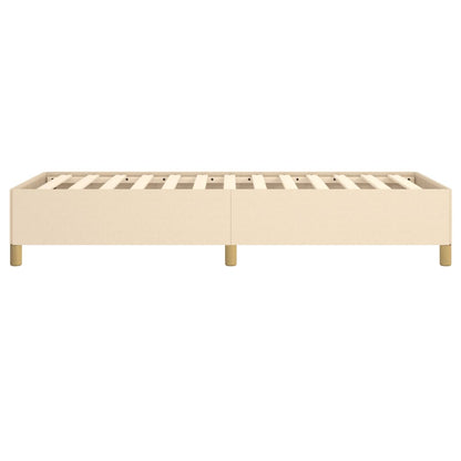 Bettgestell ohne Matratze Creme 80x200 cm Stoff
