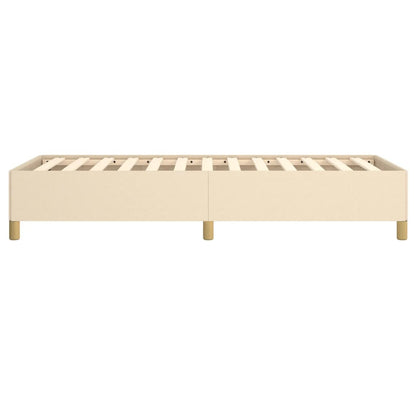 Bettgestell ohne Matratze Creme 90x190 cm Stoff