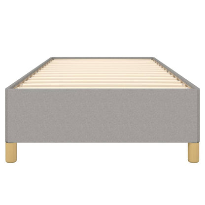 Bettgestell ohne Matratze Hellgrau 100x200 cm Stoff