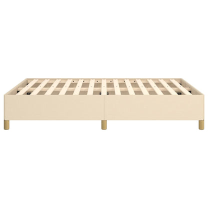 Bettgestell ohne Matratze Creme 140x190 cm Stoff