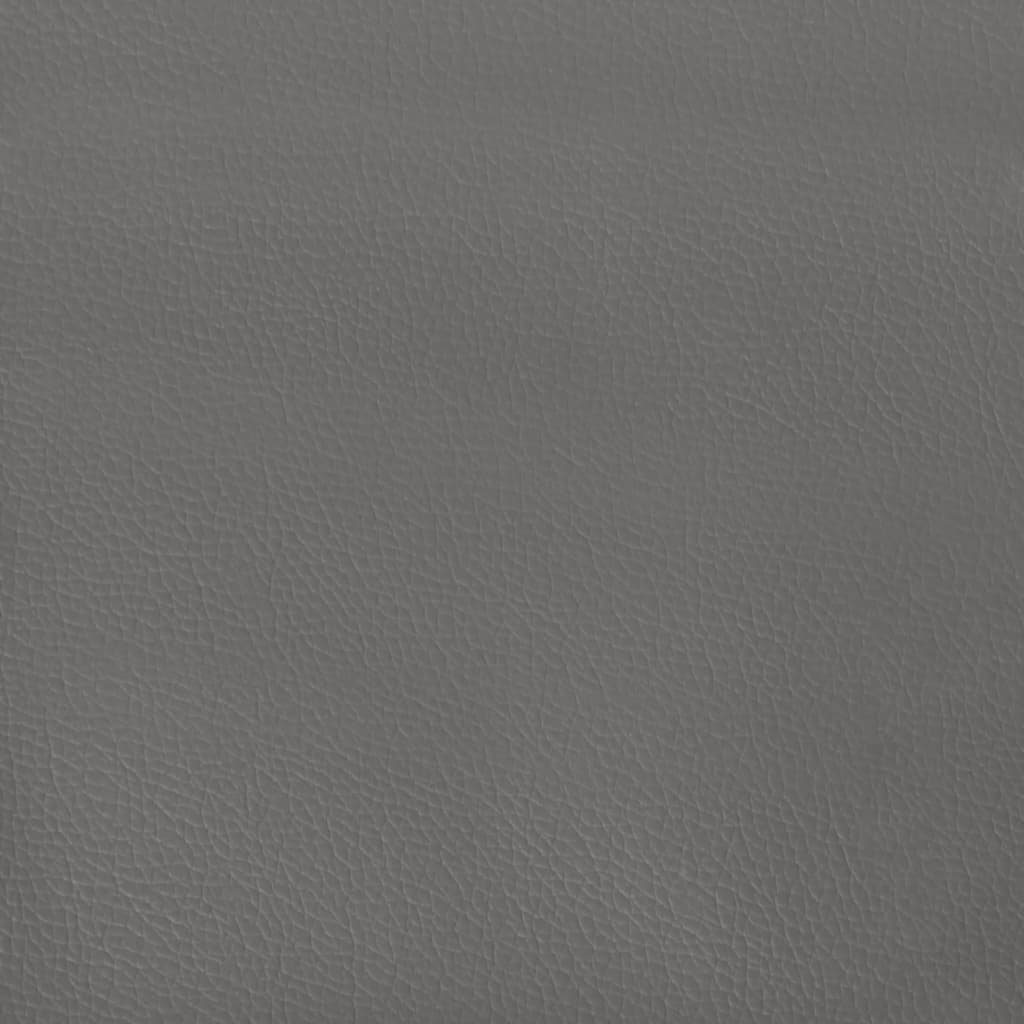 Bettgestell Grau 140x190 cm Kunstleder