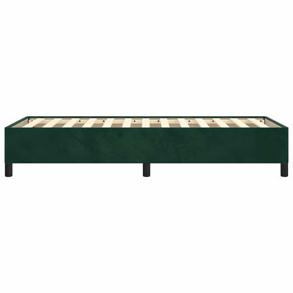 Bettgestell ohne Matratze Dunkelgrün 90x200 cm Samt
