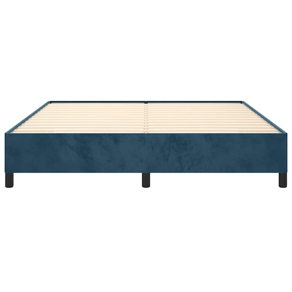 Bettgestell ohne Matratze Dunkelblau 180x200 cm Samt