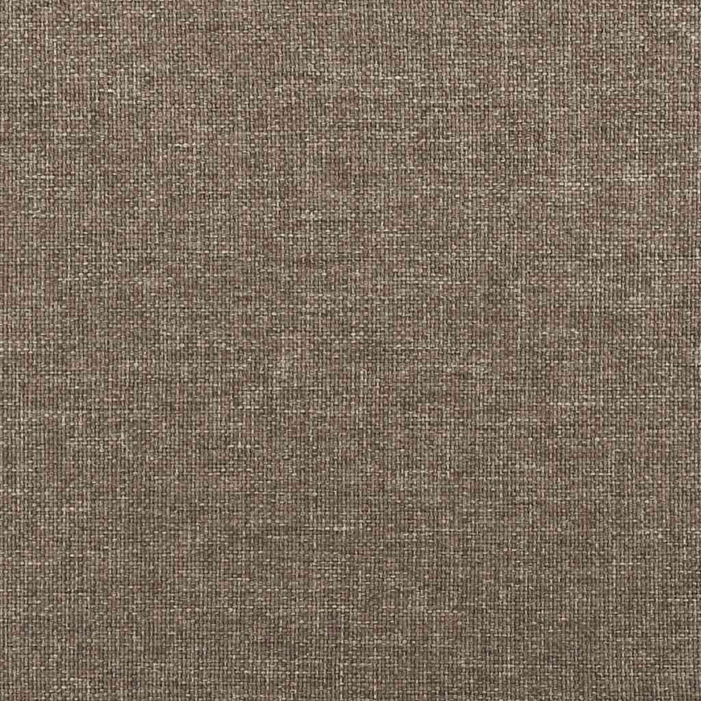Bettgestell mit Kopfteil ohne Matratze Taupe 90x200 cm Stoff