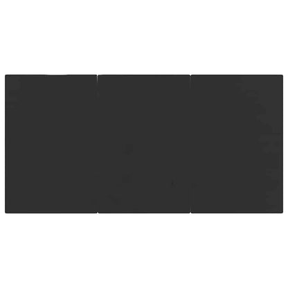 Garten-Esstisch Schwarz 200x100x74 cm Stahl und Hartglas