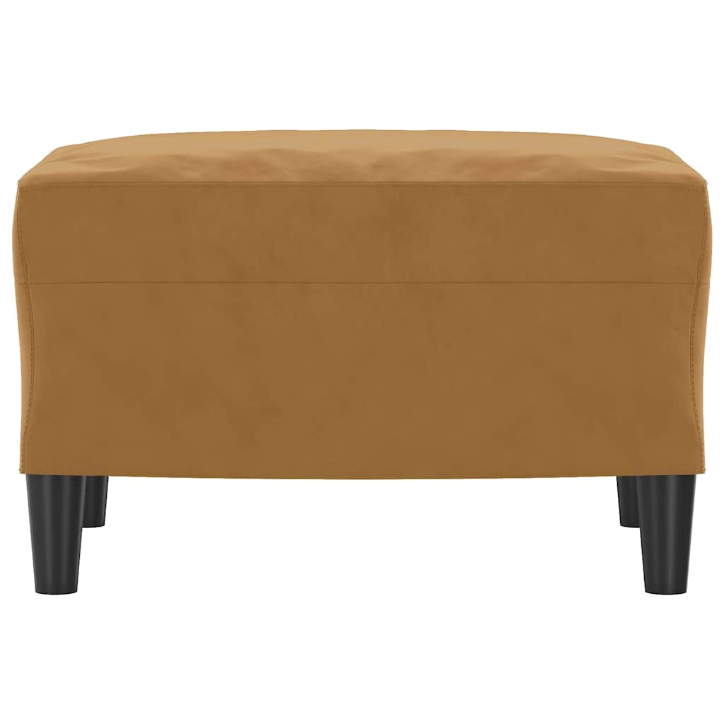 Fußhocker Braun 60x50x41 cm Samt