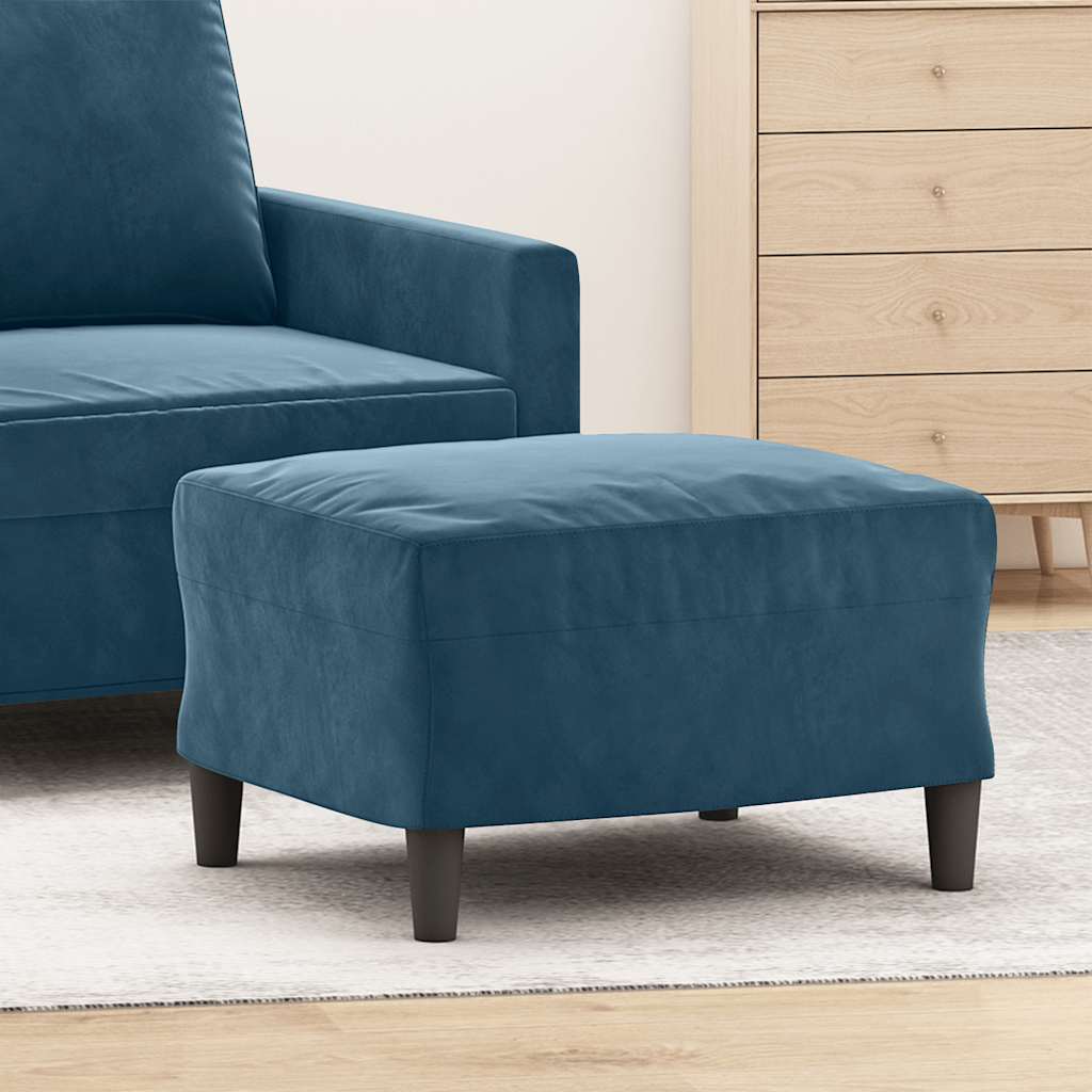 Fußhocker Blau 60x50x41 cm Samt