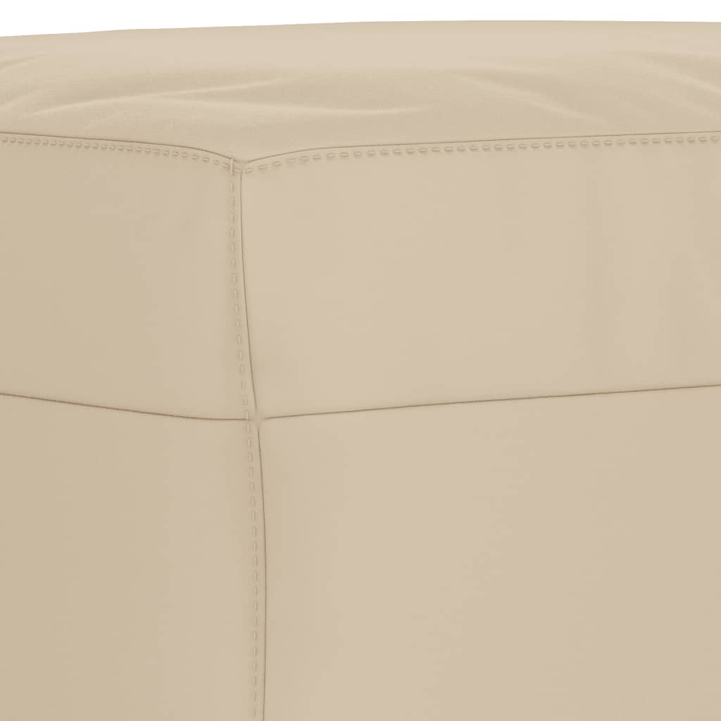 Fußhocker Creme 70x55x41 cm Mikrofasergewebe