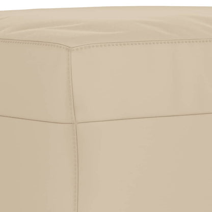 Fußhocker Creme 70x55x41 cm Mikrofasergewebe