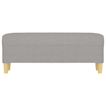 Sitzbank Hellgrau 100x35x41 cm Stoff